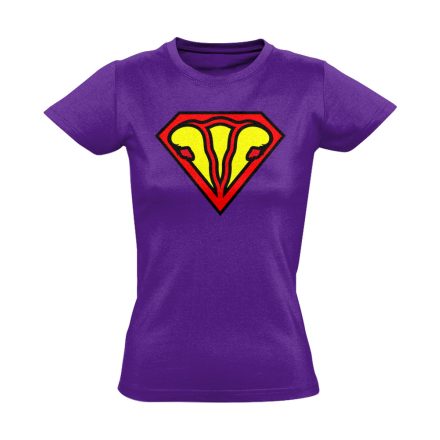 SuperUterus nőgyógyászati női póló (lila)