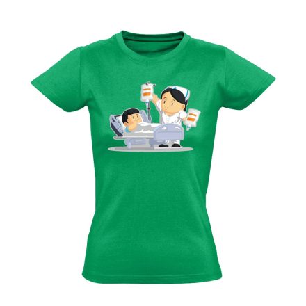 RádVigyáz nővér női póló (zöld)