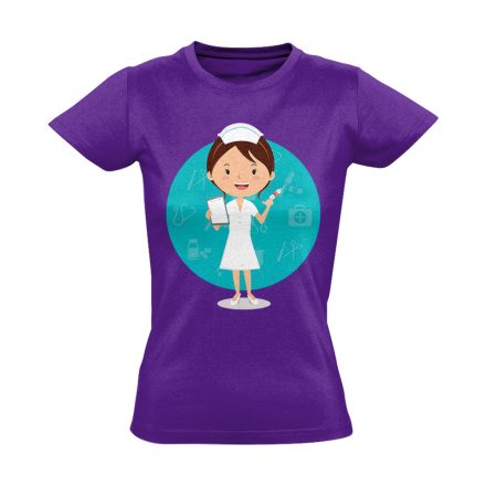 Nővérke-Tündérke nővér női póló (lila)