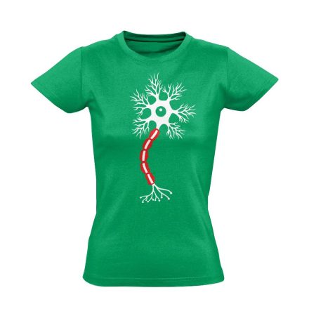 Idegsejt neurológiai női póló (zöld)