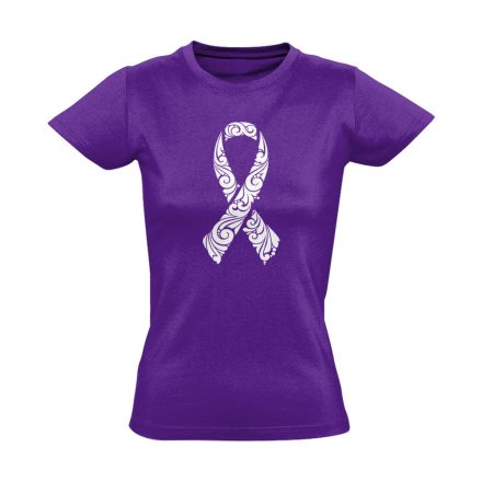 A remény szalagja onkológiai női póló (lila)