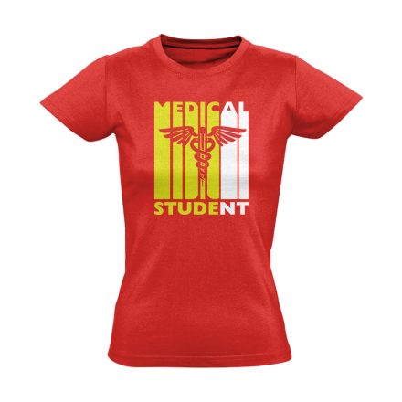 Medical Student orvostanhallgató női póló (piros)