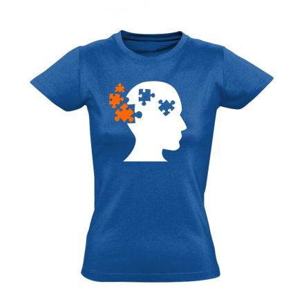 ElmePuzzle pszichiátriai női póló (kék)