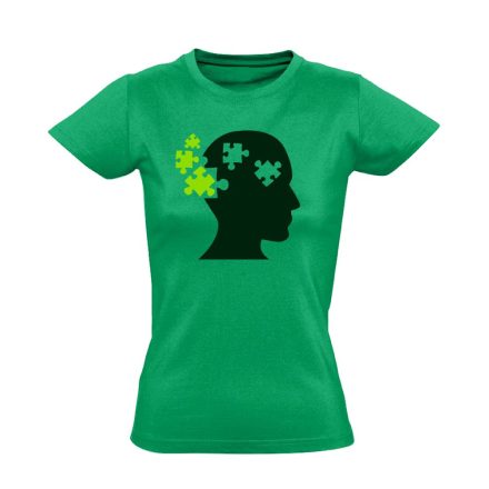 ElmePuzzle pszichiátriai női póló (zöld)