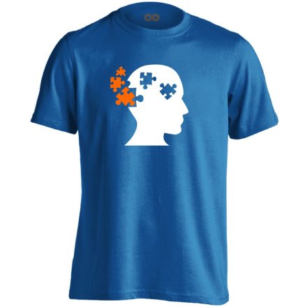 ElmePuzzle pszichiátriai férfi póló (kék)