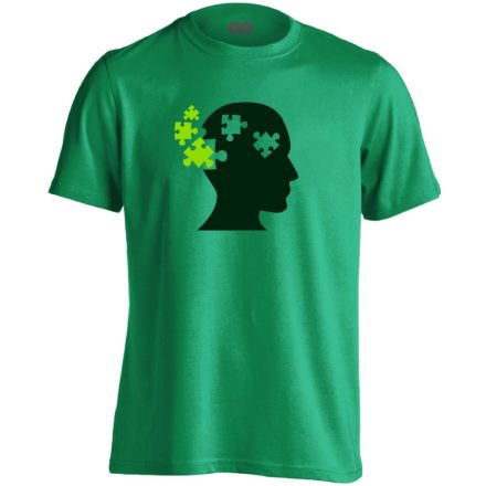 ElmePuzzle pszichiátriai férfi póló (zöld)