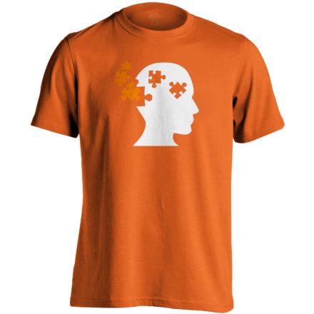 ElmePuzzle pszichiátriai férfi póló (narancssárga)