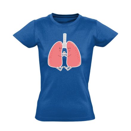 LebenyBarátok pulmonológiai női póló (kék)