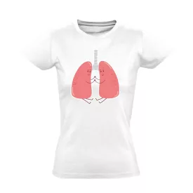 LebenyBarátok pulmonológiai női póló (fehér)