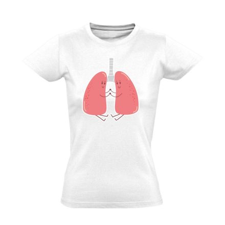 LebenyBarátok pulmonológiai női póló (fehér)