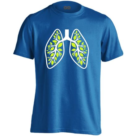 A Légzés Természete pulmonológiai férfi póló (kék)