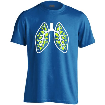 A Légzés Természete pulmonológiai férfi póló (kék)