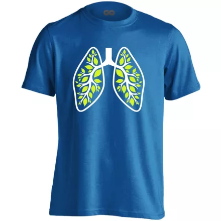 A Légzés Természete pulmonológiai férfi póló (kék)