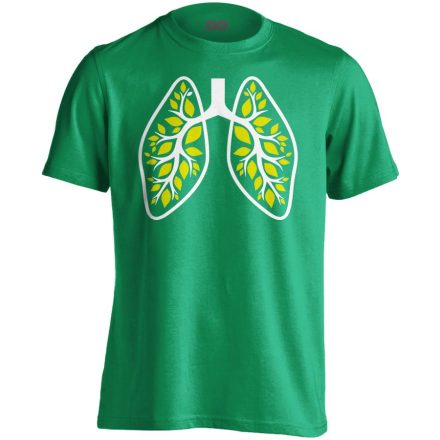 A Légzés Természete pulmonológiai férfi póló (zöld)