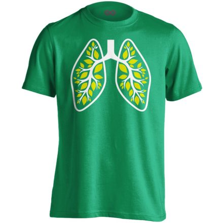 A Légzés Természete pulmonológiai férfi póló (zöld)