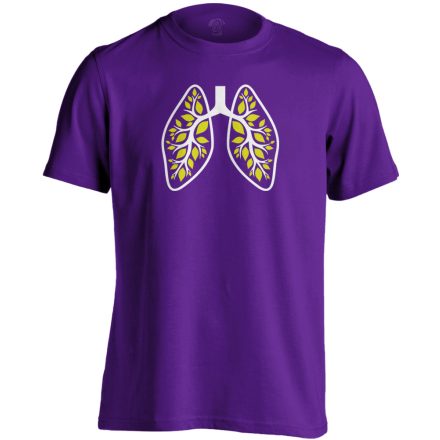 A Légzés Természete pulmonológiai férfi póló (lila)