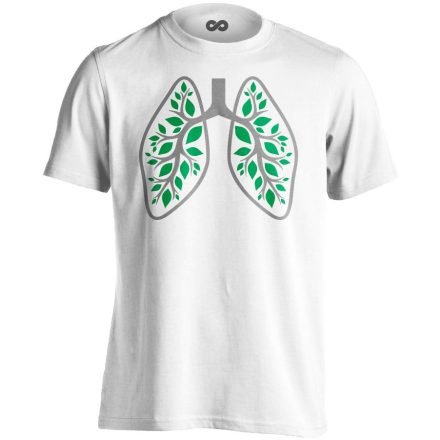 A Légzés Természete pulmonológiai férfi póló (fehér)