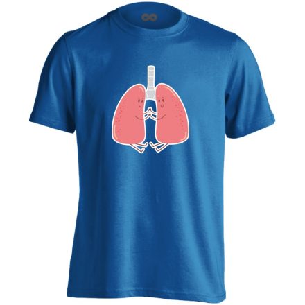 LebenyBarátok pulmonológiai férfi póló (kék)