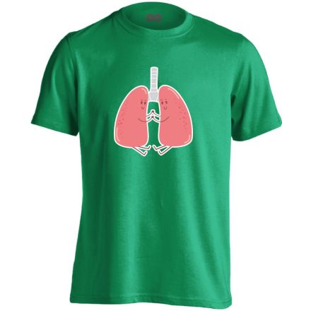 LebenyBarátok pulmonológiai férfi póló (zöld)