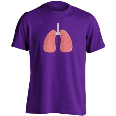 LebenyBarátok pulmonológiai férfi póló (lila)