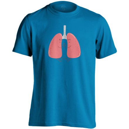 LebenyBarátok pulmonológiai férfi póló (zafírkék)