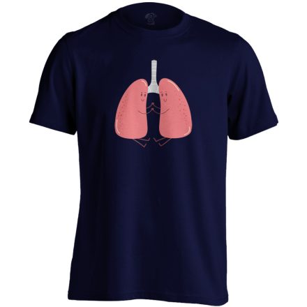 LebenyBarátok pulmonológiai férfi póló (tengerészkék)