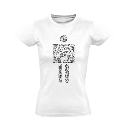 Pointilista radiológiai női póló (fehér)