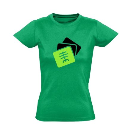 Szekvenciák radiológiai női póló (zöld)