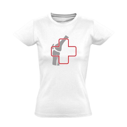 Ízület-Ügyelet reumatológiai női póló (fehér)