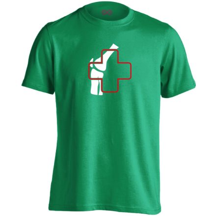 Ízület-Ügyelet reumatológiai férfi póló (zöld)