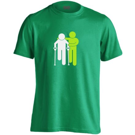 Lépésről Lépésre rehabilitációs férfi póló (zöld)