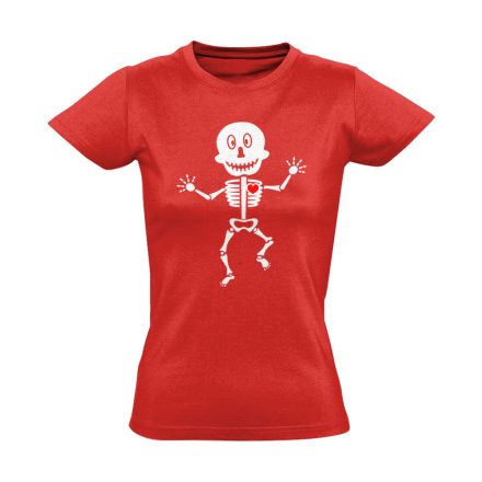 Csonti-boogie röntgenes női póló (piros)