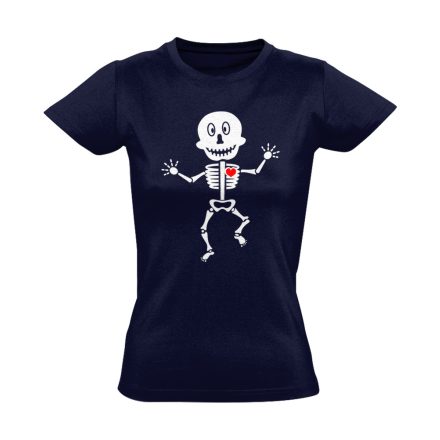 Csonti-boogie röntgenes női póló (tengerészkék)