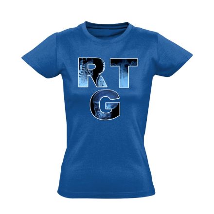 RTG röntgenes női póló (kék)