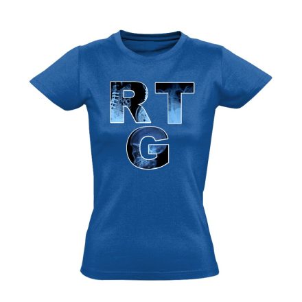 RTG röntgenes női póló (kék)