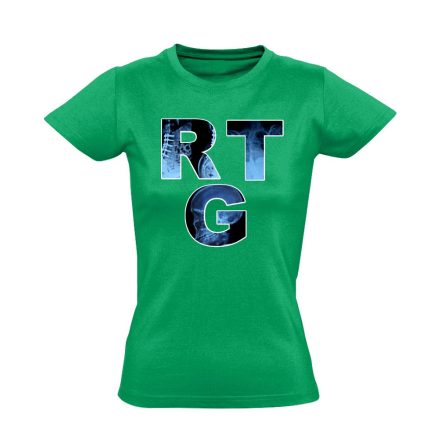 RTG röntgenes női póló (zöld)