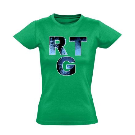 RTG röntgenes női póló (zöld)