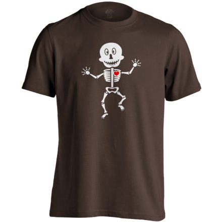Csonti-boogie röntgenes férfi póló (csokoládébarna)