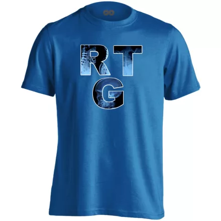 RTG röntgenes férfi póló (kék)