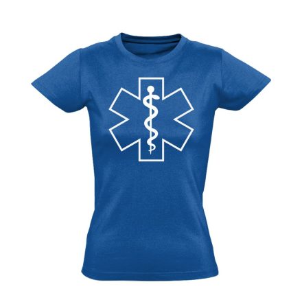 Aszklépiosz sürgősségi női póló (kék)