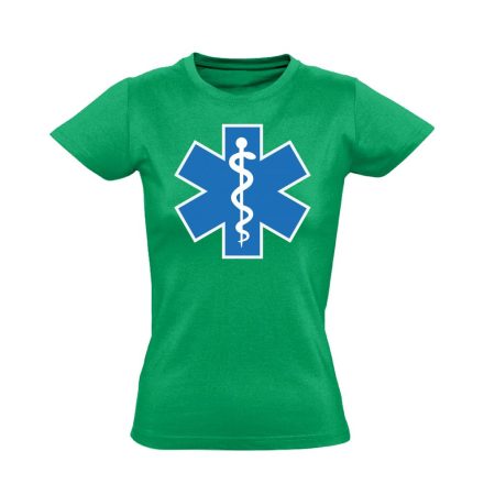 Aszklépiosz sürgősségi női póló (zöld)