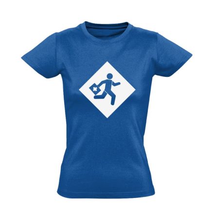 Rohanás sürgősségi női póló (kék)