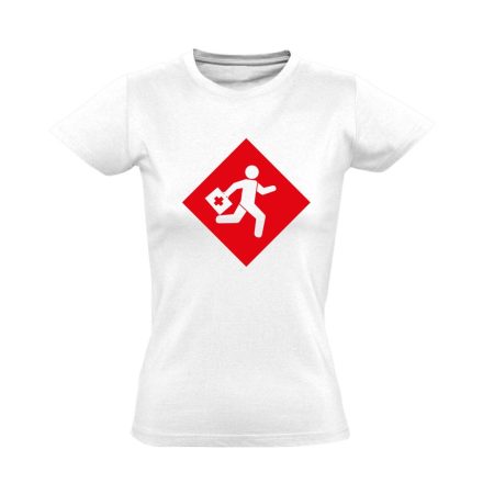 Rohanás sürgősségi női póló (fehér)