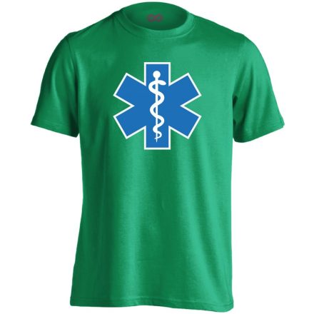 Aszklépiosz sürgősségi férfi póló (zöld)