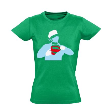 SzuperSebész sebészeti női póló (zöld)