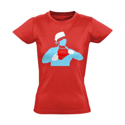 SzuperSebész sebészeti női póló (piros)