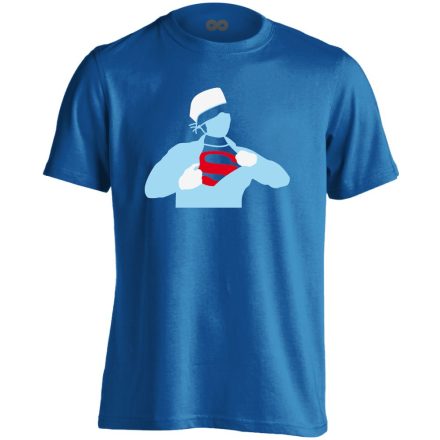 SzuperSebész sebészeti férfi póló (kék)