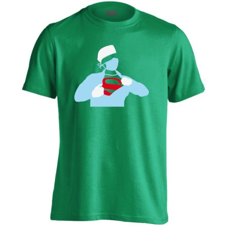 SzuperSebész sebészeti férfi póló (zöld)