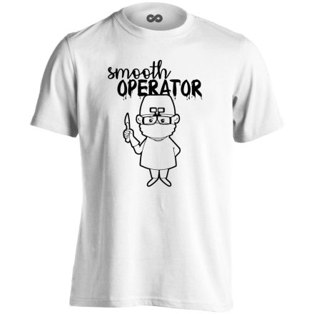 SmoothOperator sebészeti férfi póló (fehér)