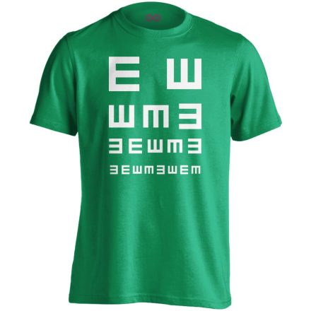 Látás Teszt szemészeti férfi póló (zöld)